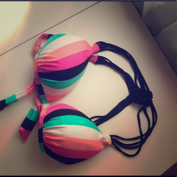Multicolored Striped Bikini Top - Picture 1 of 1